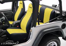 2005 Jeep Wrangler Tj Coverking Neoprene Rear Seat Cover Black Yellow Spc143