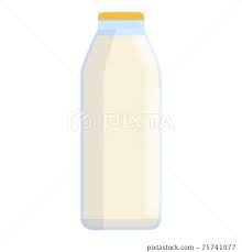 Milk Glass Bottle Icon Cartoon Style