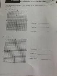 Solved Graphing Linear Equations Using