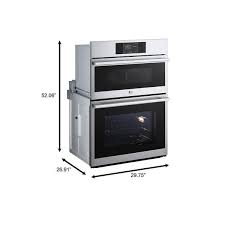 Lg Studio 6 4 Cu Ft Stainless Steel Combination Double Wall Oven With Air Fry