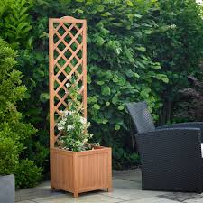 Buy Wooden Planters With Trellis