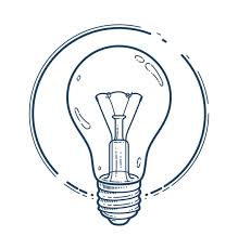 Creative Idea Light Bulb Vector Linear