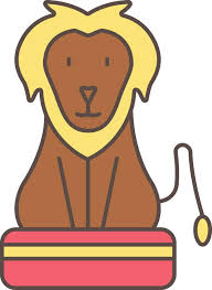 Colorful Circus Lion Icon 24180225