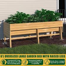 Large Wooden Raised Garden Bed Outdoor