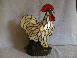 Stained Glass Lamp Rooster Lamp Stained