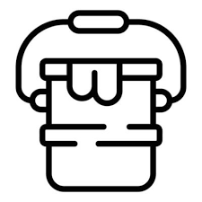 Bucket Painting Icon Outline Vector