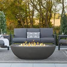 Real Flame Riverside Large Oval Propane Fire Bowl Shale