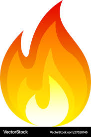 Flame Fire Icon Bright Hot Symbol