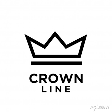 Simple Abstract Black White Crown Logo