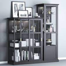 Malsjo Glass Door Cabinets Black