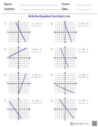 Algebra 1 Worksheets Linear Equations