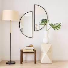 Half Moon Metal Wall Mirror Small