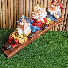 Gnome On Slide Resin Statue For Garden
