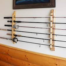 Rush Creek Creations 6 Fishing Rod Ceiling Wall Rack