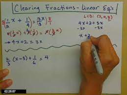Linear Equations With Fractions And