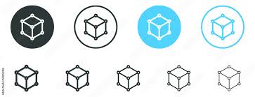 Icon Cubes Icon Symbol 3d Cube Block