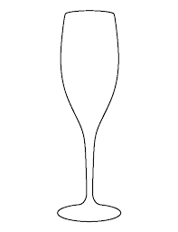 Printable Champagne Glass Template