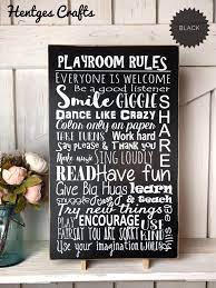 Playroom Rules Sign Kids Sign