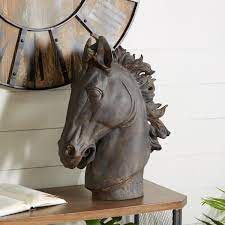 Polystone Horse Head Bust