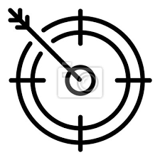 Arrow In Target Icon Outline Arrow In