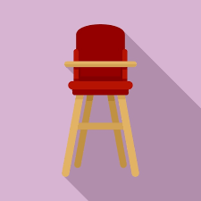 Furniture Feeding Chair Vector Icon