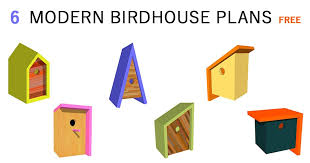 Diy Modern Birdhouse Plans 6 Painted