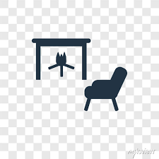 Fireplace Vector Icon Isolated On