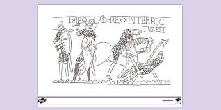 Bayeux Tapestry Colouring Sheet