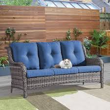 Wicker Outdoor Couch Gray Wicker