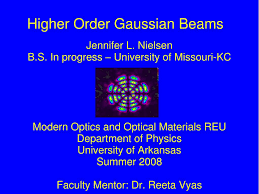 ppt higher order gaussian beams