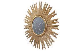 Gold Starburst Wall Clock