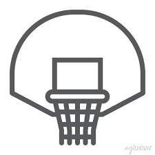 Basketball Hoop Line Icon Game And