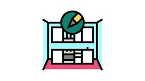 Space Planning Room Interior Color Icon
