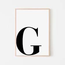 Letter G Printable Wall Art Initial
