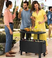 Outdoor Bar Table Patio Cooler Pop Up