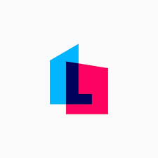 L Letter House Overlapping Color