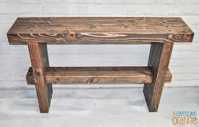 Diy Chunky Rustic Console