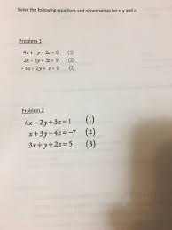 Oneclass Solve The Following Equations