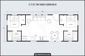 12 X 32 Tiny Home Designs Floorplans
