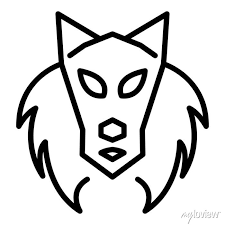 Old Wolf Icon Outline Old Wolf Vector
