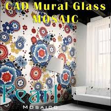 On Wall Glass Mosaic Tiles Mural