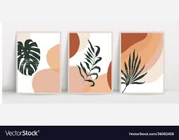 Botanical Wall Art Set Foliage Drawing