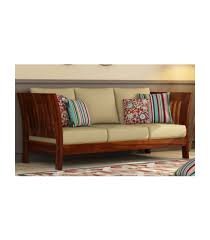 Earthen Teakwood Wooden Sofa 3 1 1 Set