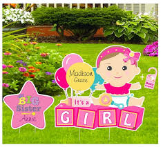 Its A Girl Yard Sign Baby Shower
