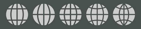Globe Light Color Solid Icon Set With
