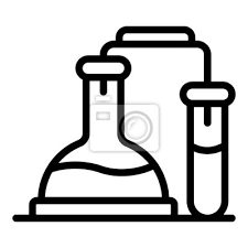 Chemical Pots Experiment Icon Outline