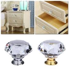 Door Knobs Handles Clear Crystal Glass