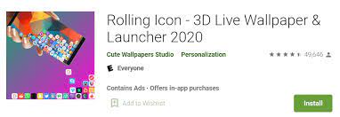 Rolling Icon 3d Wallpaper App