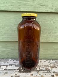 Water Bottle Brown Vintage Juice Glass