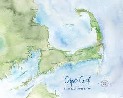 Cape Cod Watercolor Map